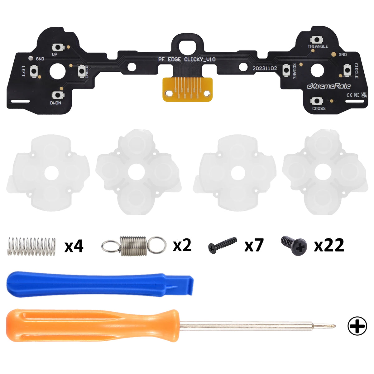 eXtremeRate Face Buttons Clicky Kit for ps5 Edge Controller Custom Tactile Dpad Action Buttons Mouse Click Kit