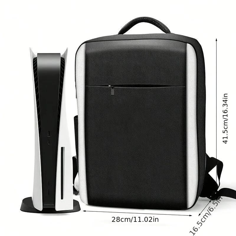 Backpack for PS5 Console Full Protection Carrying Case Travel Bag Large Capacity for PS5 Storage Bag for Dual Controllers
