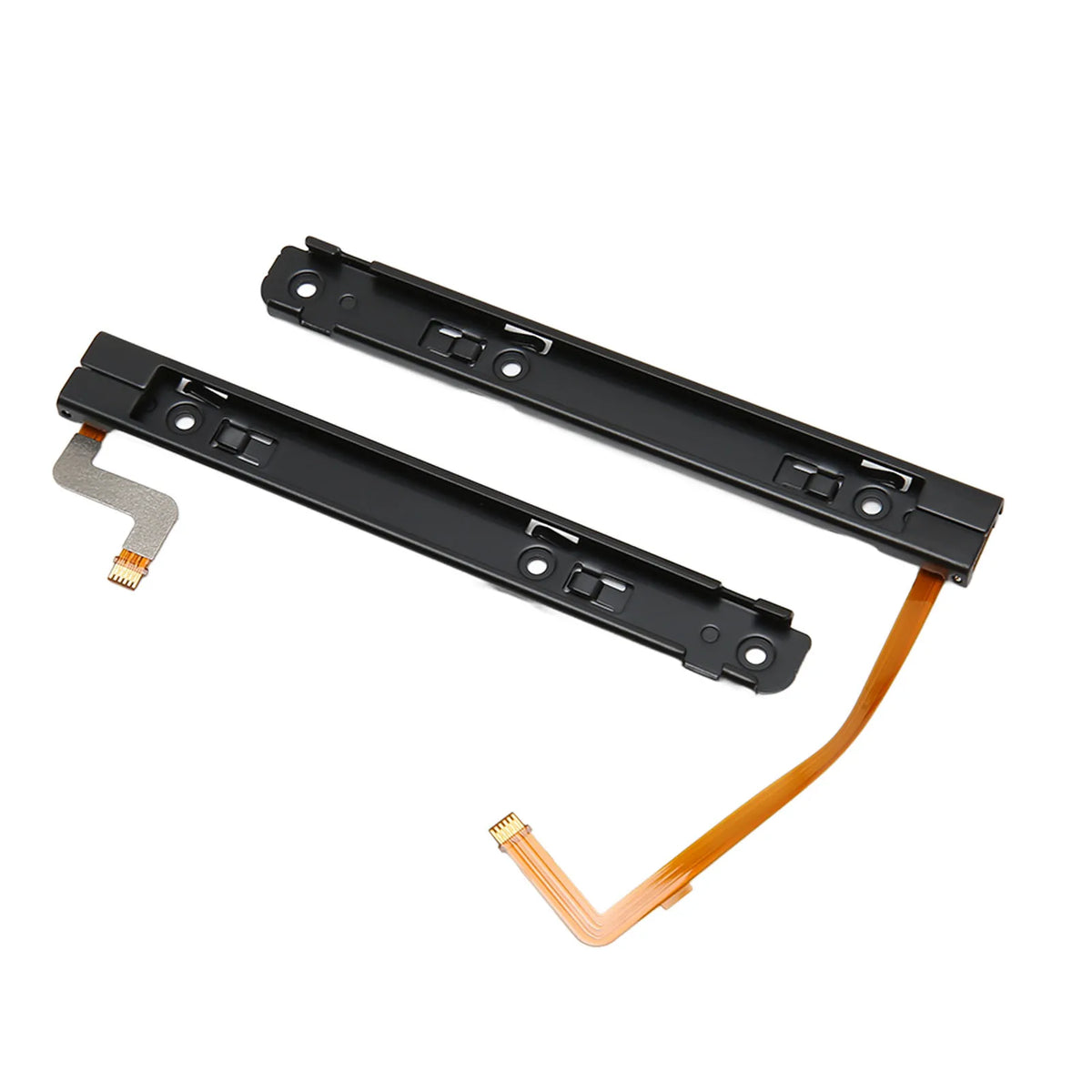 1 Pair Game Console Slide Rail Professional Replacement Metal Slider Rail with Sensor Flex Cable for SWITCH OLED Host new