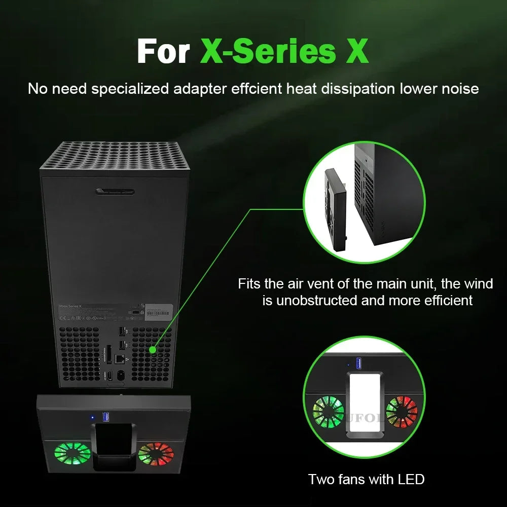 RGB Cooling Fan For Xbox Series X Console Game Host Cooling 