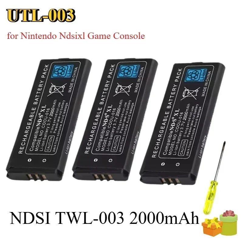 NdsI Xl Game Console Battery UTL-003 2000mAh 3.7V Replacemen
