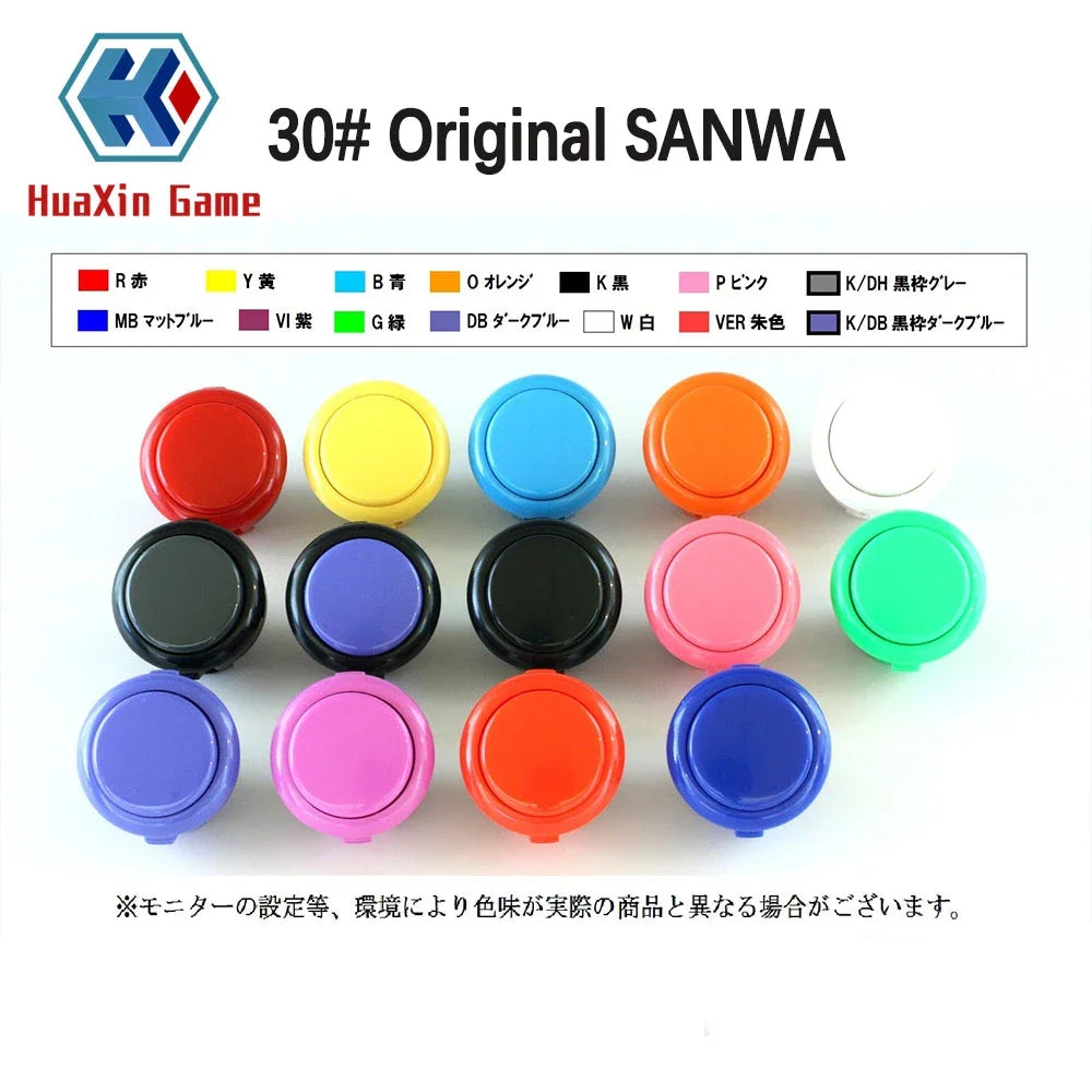 Original Japan SANWA OBSF 30mm Push Button Arcade Game Switc