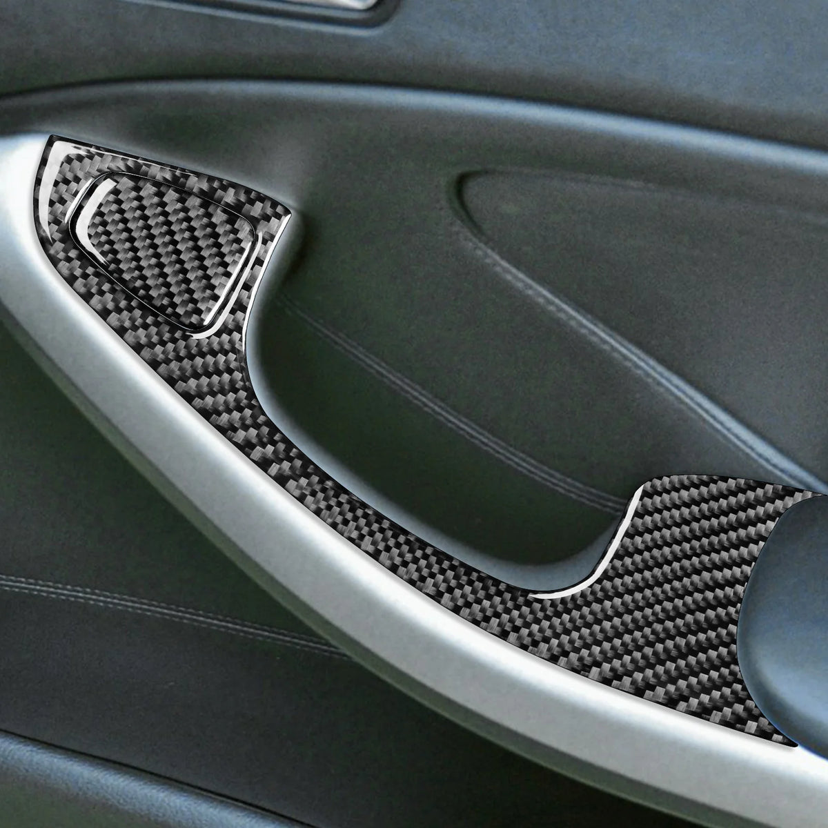 For BMW E46 1998-2005 Carbon Fiber Window Lift Button Frame 