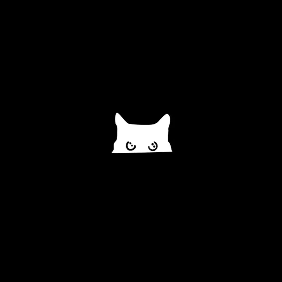 Cat Peeker Decal Car Decal Black Cat Peeker Sticker Blank Button Vinyl Decal Car Stickers Vinyl Stickers Eject Sticker