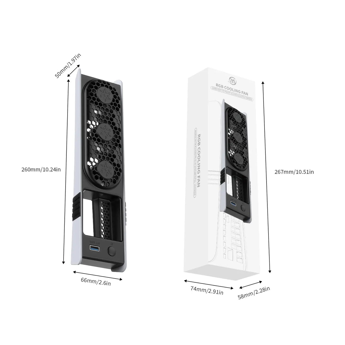 Cooling Fan For PS5 Pro/PS5 Slim External Fan Cooler Quiet Cooler with LED Light for Playstation5 Pro/Slim Disc&Digital Edition