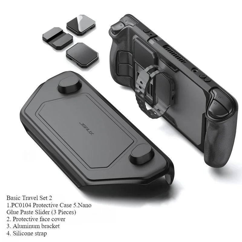JSAUX ModCase for Steam Deck OLED Case Shock Absorbing Anti Drop Modularization Gaming Accessories with Detachable Front Shell