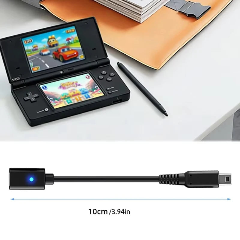 10CM Black USB-C Charging Adapter with LED Indicator Light (