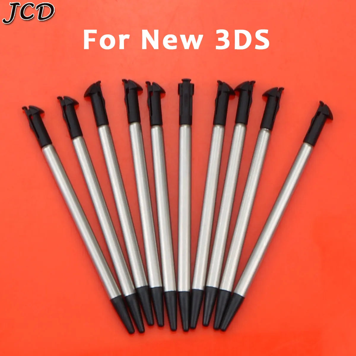 JCD 10PCS Metal Telescopic Stylus Plastic Stylus Touch Screen Pen for 2DS 3DS New 2DS LL XL New 3DS XL LL For NDSL NDSi