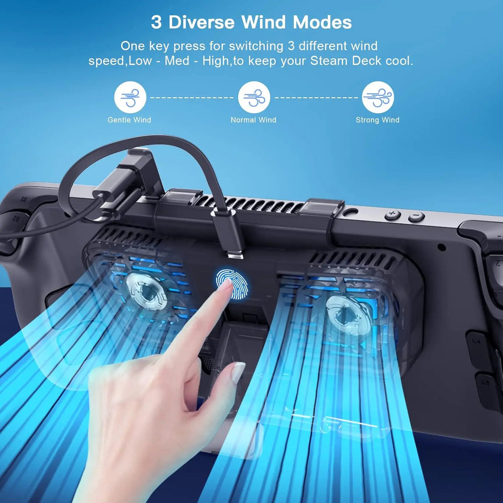 Steam Deck Cooling Fan Dual Cooling Fan for Rog Ally Nintend