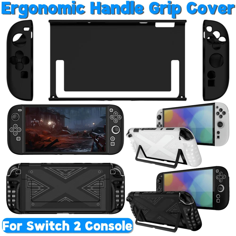 For Switch 2 TPU Case Console Ergonomic Handle Grip Cover Sh