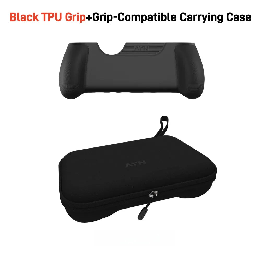 AYN THOR Gaming Console Accessory Bundle Ergonomic TPU Grip + Shockproof Carry Case + HD Tempered Glass Screen Protector 4-in-1