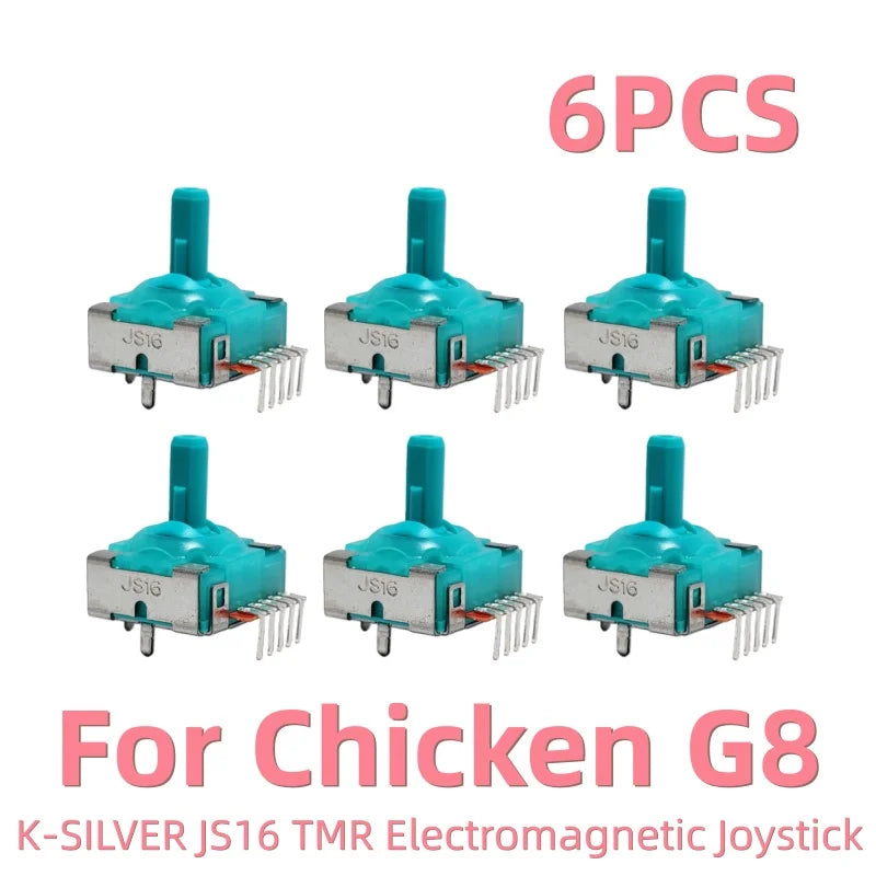 2PCS TMR Electromagnetic Joystick For Chicken G8 Controller JS16 Replacement G8 TMR Joystick Gamepad 3D Analog Stick Rocker