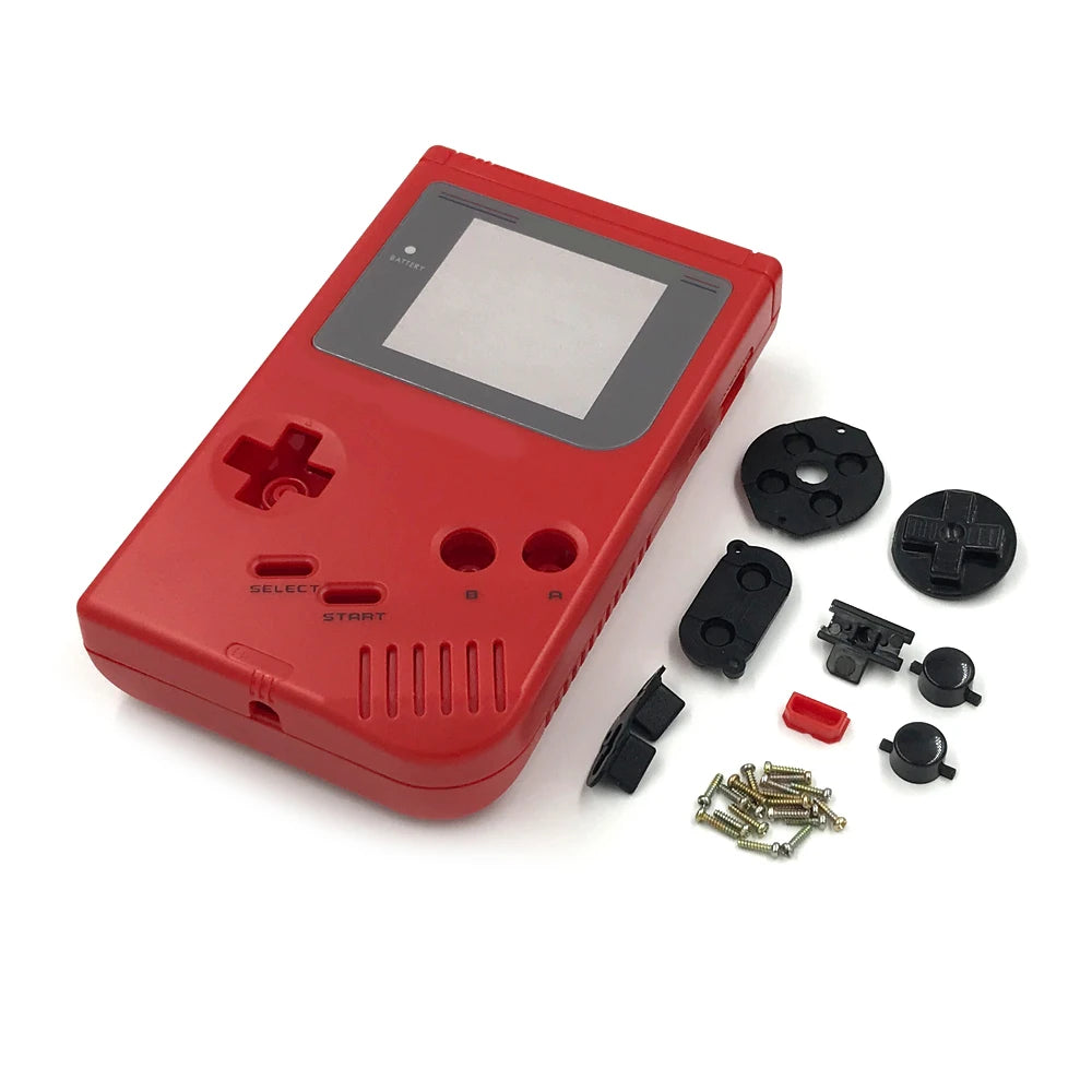 Full Shell Case for GameBoy Classic GB DMG Console Housing W/ Button Screw Rubber Pads Kits Replacement