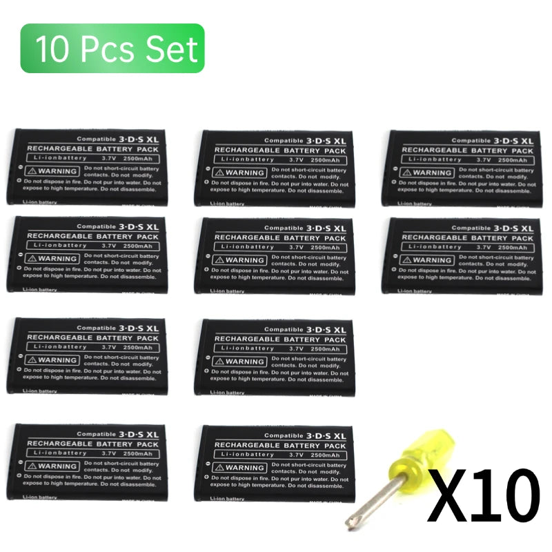 PUJIMAX 2500mAh Battery 3.7V for Nintendo NEW 3DSXL 3DSLL Game Console Rechargeable Lithium-ion Battery Replacement Batteries