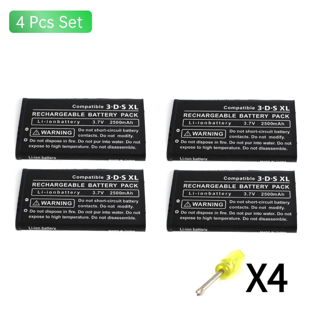 PUJIMAX 2500mAh Battery 3.7V for Nintendo NEW 3DSXL 3DSLL Game Console Rechargeable Lithium-ion Battery Replacement Batteries