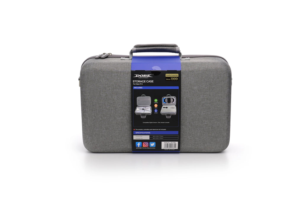 DOBE Game Console Multifunctional Storage Protection Handheld Bag for PS5 Slim with Zipper EVA Material TP5-3590