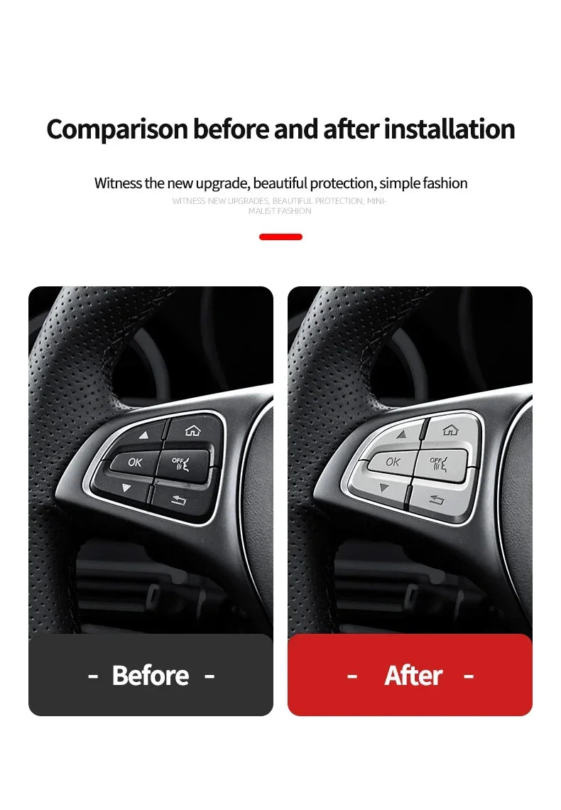 Car steering wheel button decorative protection sticker For 