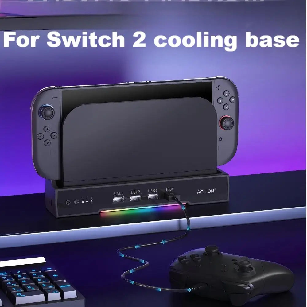 For Switch 2 Gaming Console Cooling Fan Storage Base NS2 Con