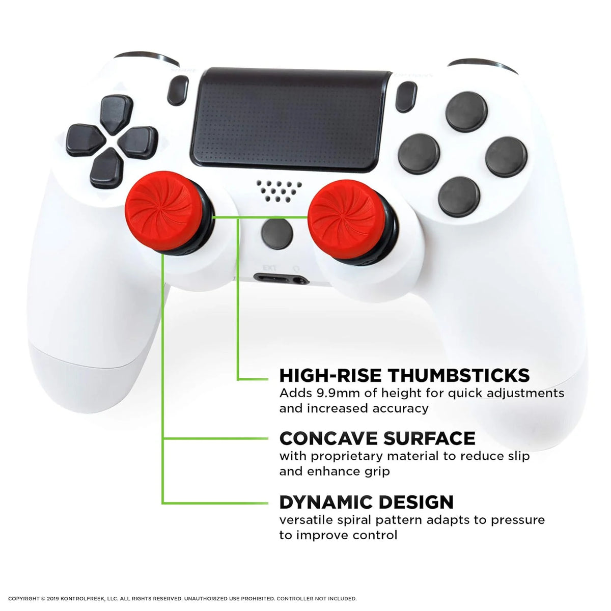 2PCS Freek Galaxy High-Rise Analog Stick Thumb Grip for PS4 PS5 Controller - FPS Performance Joystick Silicone cap