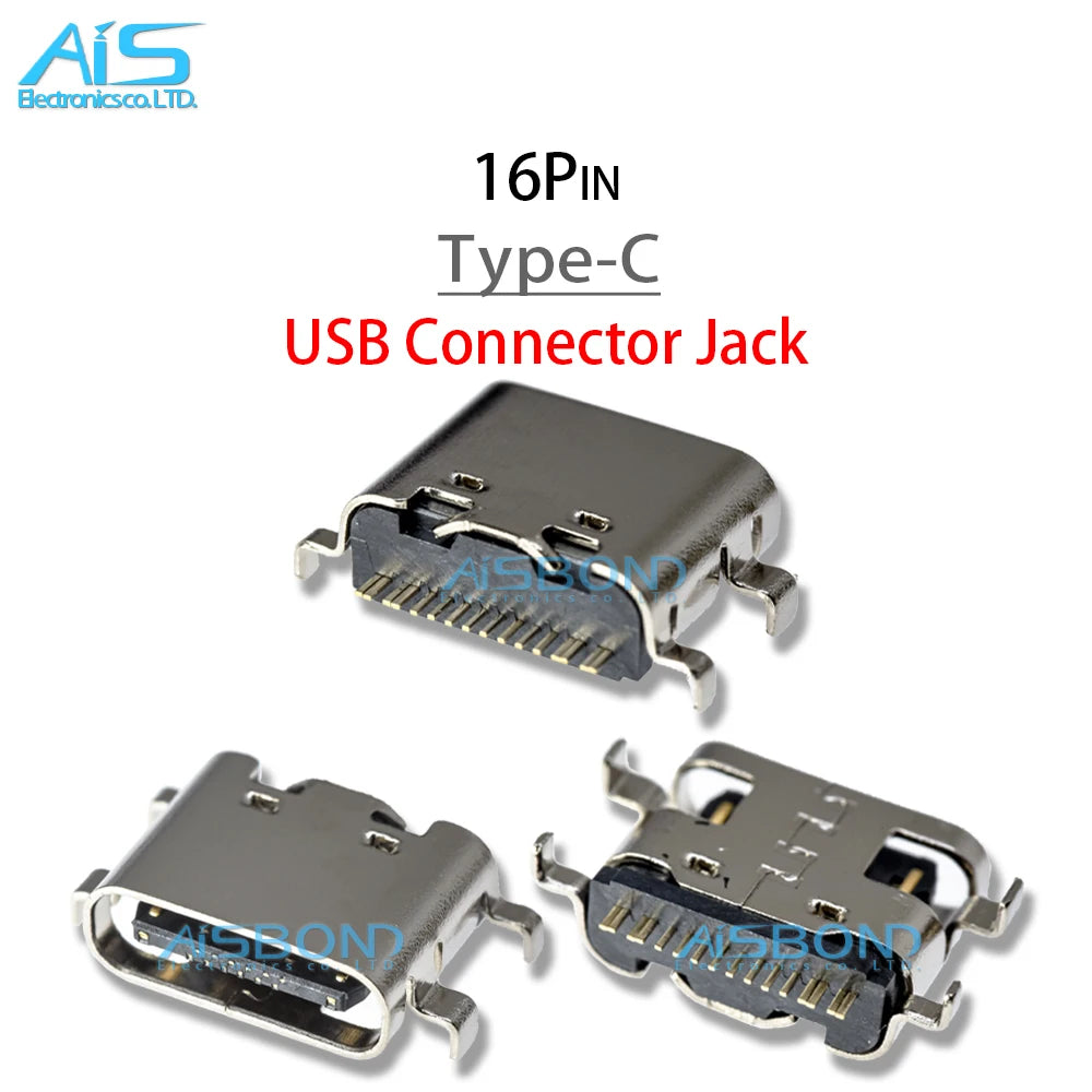 10Pcs/Lot Type-C USB Charging Port Jack socket charger Conne