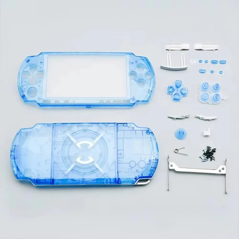 Transparent Full Cover Protective Case Kit Full Set With Screws Full Housing Shell With Buttons Kit for PSP3000 03 Version