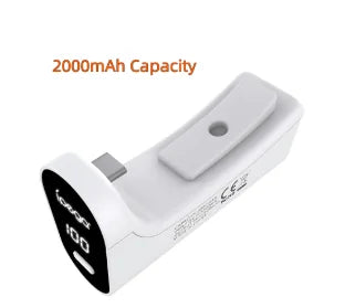 For PS5 Controller 2000mAh Type C Battery LED Display Play and ChargeExtended battery life charging pack Gaming Accessories