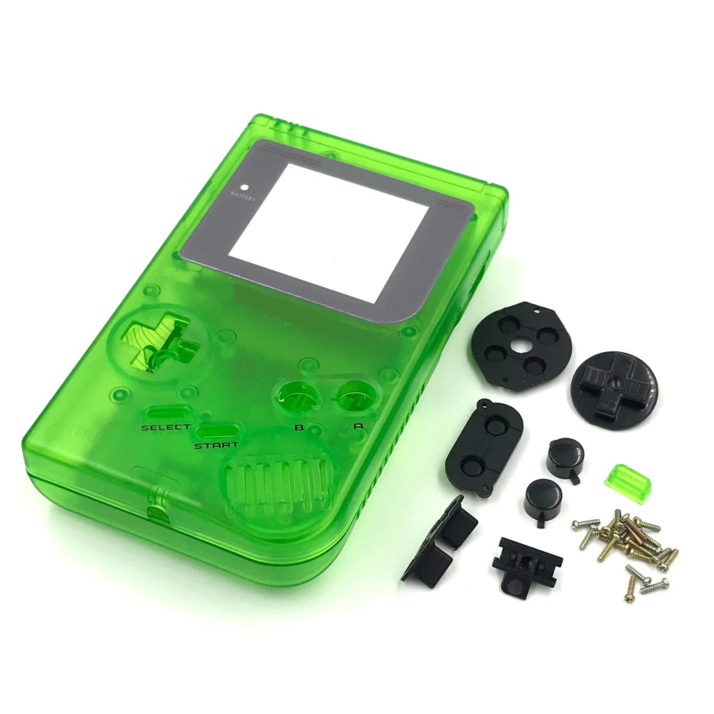 Full Shell Case for GameBoy Classic GB DMG Console Housing W/ Button Screw Rubber Pads Kits Replacement