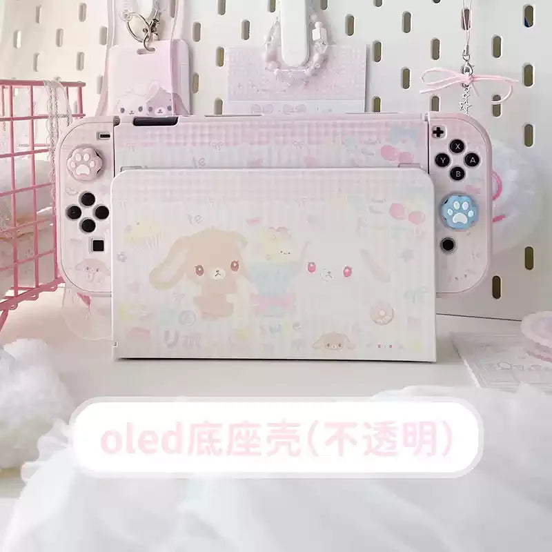 Original Design Girl Heart Dessert Rabbit Cute Switch Protective Case Oled Soft Shell Ns Anime Handle Shell Animation Surroundin