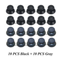 IVYUEEN 4-20 PCS Black Gray Thumbsticks Caps for PlayStation 5 PS5 DualSense Controller Analog Thumb Sticks Joystick Grip Cover