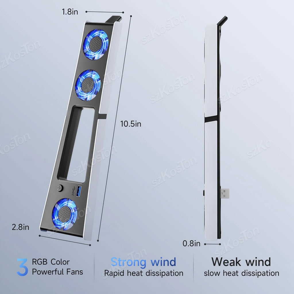 For PS5 Slim Efficient Cooling System Gaming Cooling Fan wit