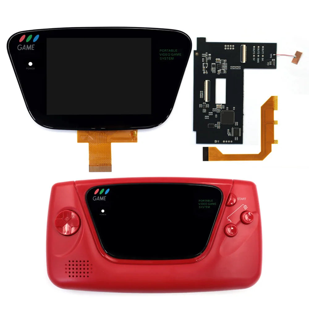 Rechargeable Dual Battery Laminated 3.5 640x480 HD Backlight Retro Pixel IPS LCD Kit for SEGA Game Gear and SEGA GG Console