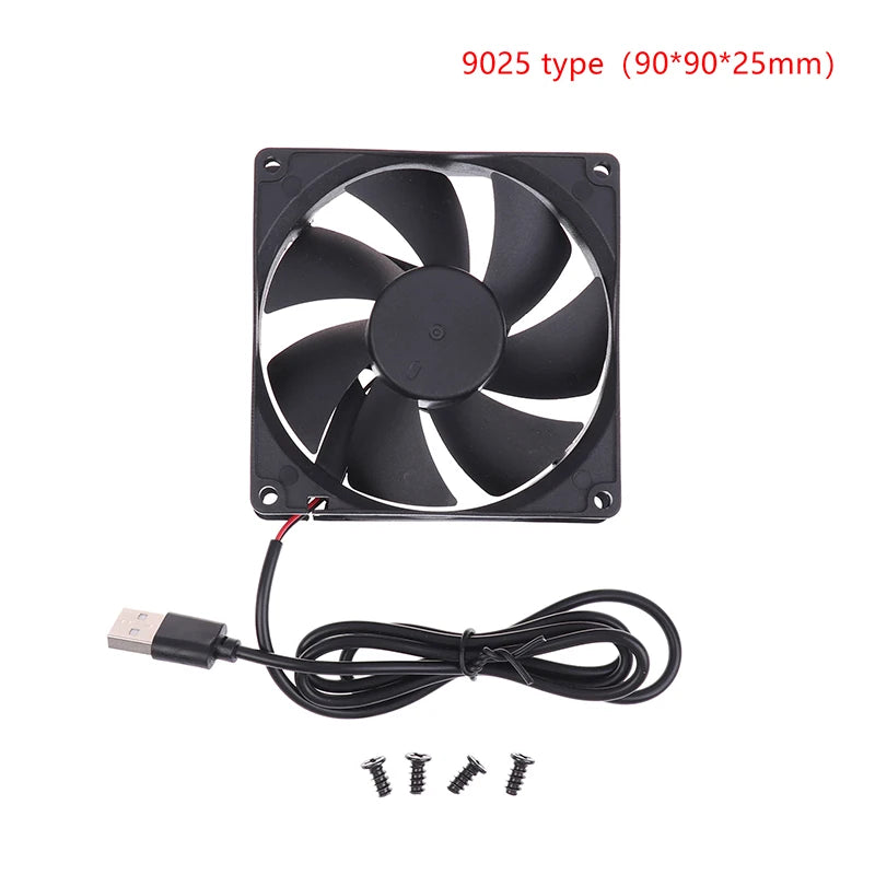 5V Brushless Cooling Fan USB Router Fan Computer Case TV Box Cooling Case 50mm 80mm 90mm 120mm PC DIY Cooler Desktop Fan