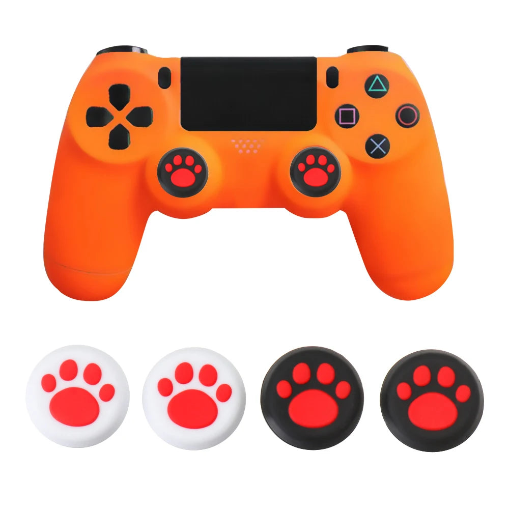 4 pcs Silicone Analog Thumb Sticks Grips for Sony PlayStatio