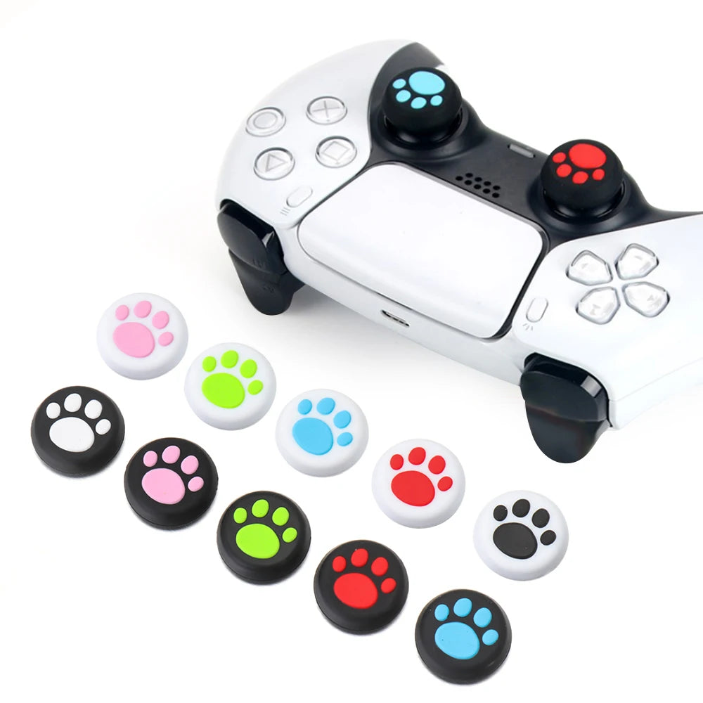 4 pcs Silicone Analog Thumb Sticks Grips for Sony PlayStatio