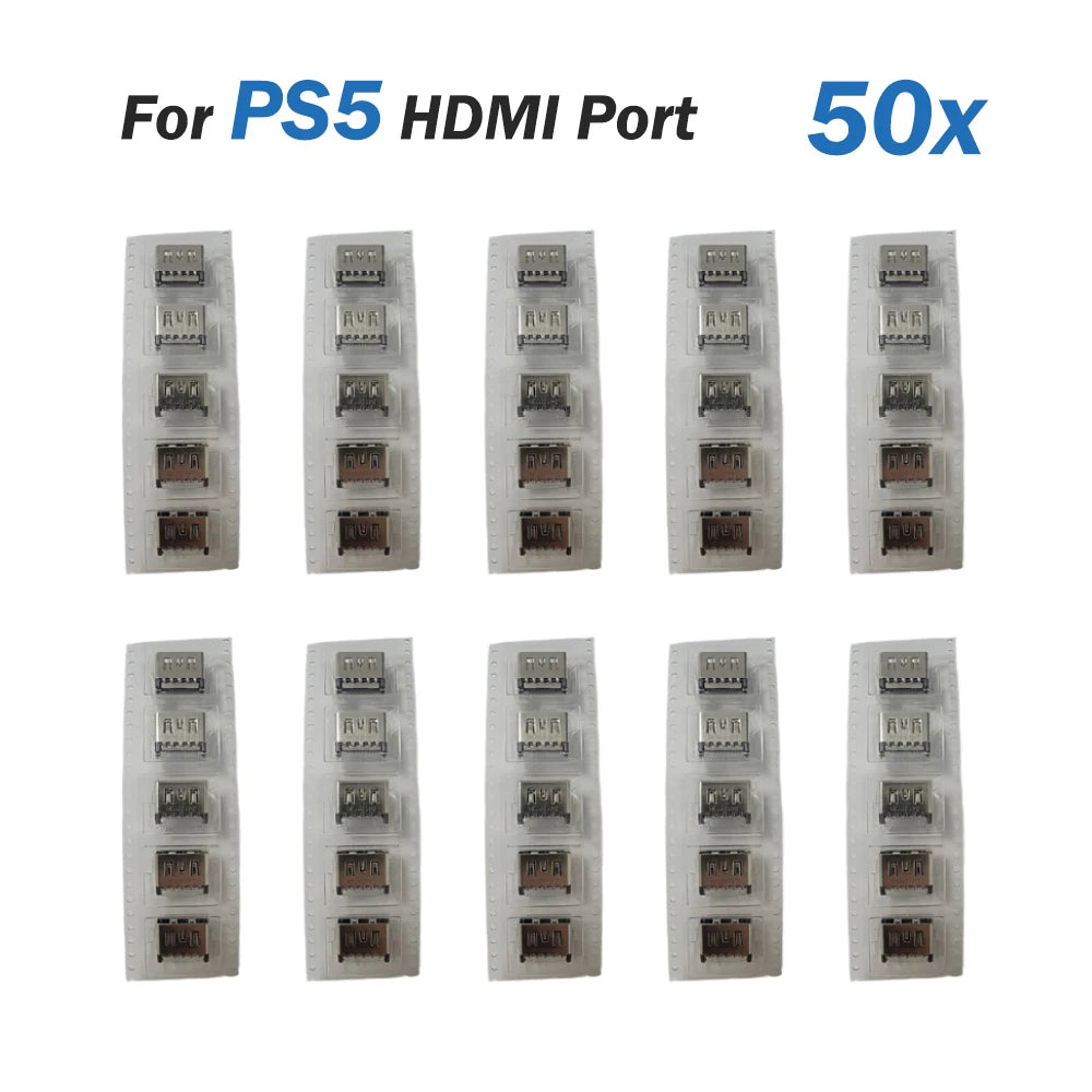 20/50/100PCS HDMI Port Socket Replacement for PS5/PS5 Slim/PS5 Pro Console HDMI Interface Connector Jack Repair Parts