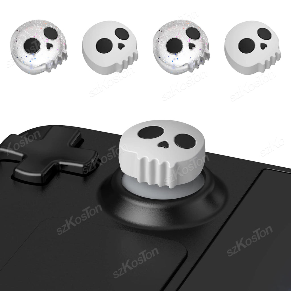 Skull Thumb Grip Caps for Steam Deck Games Console Silicone 
