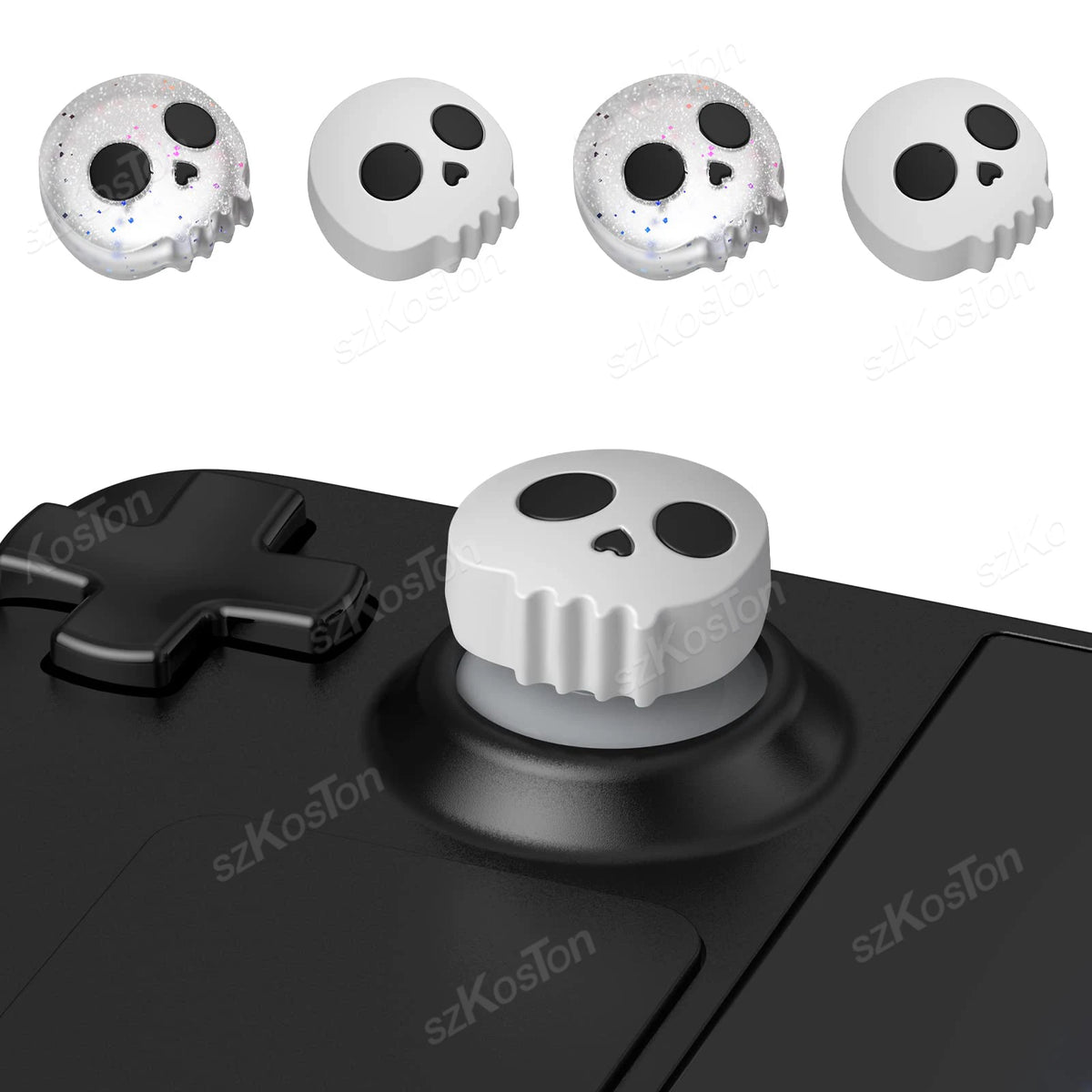 Skull Thumb Grip Caps for Steam Deck Games Console Silicone 