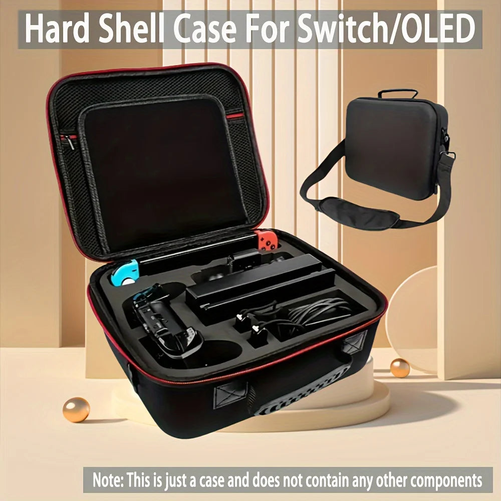 Hard Shell Carrying Bag For Switch Console & Accessories&Gam