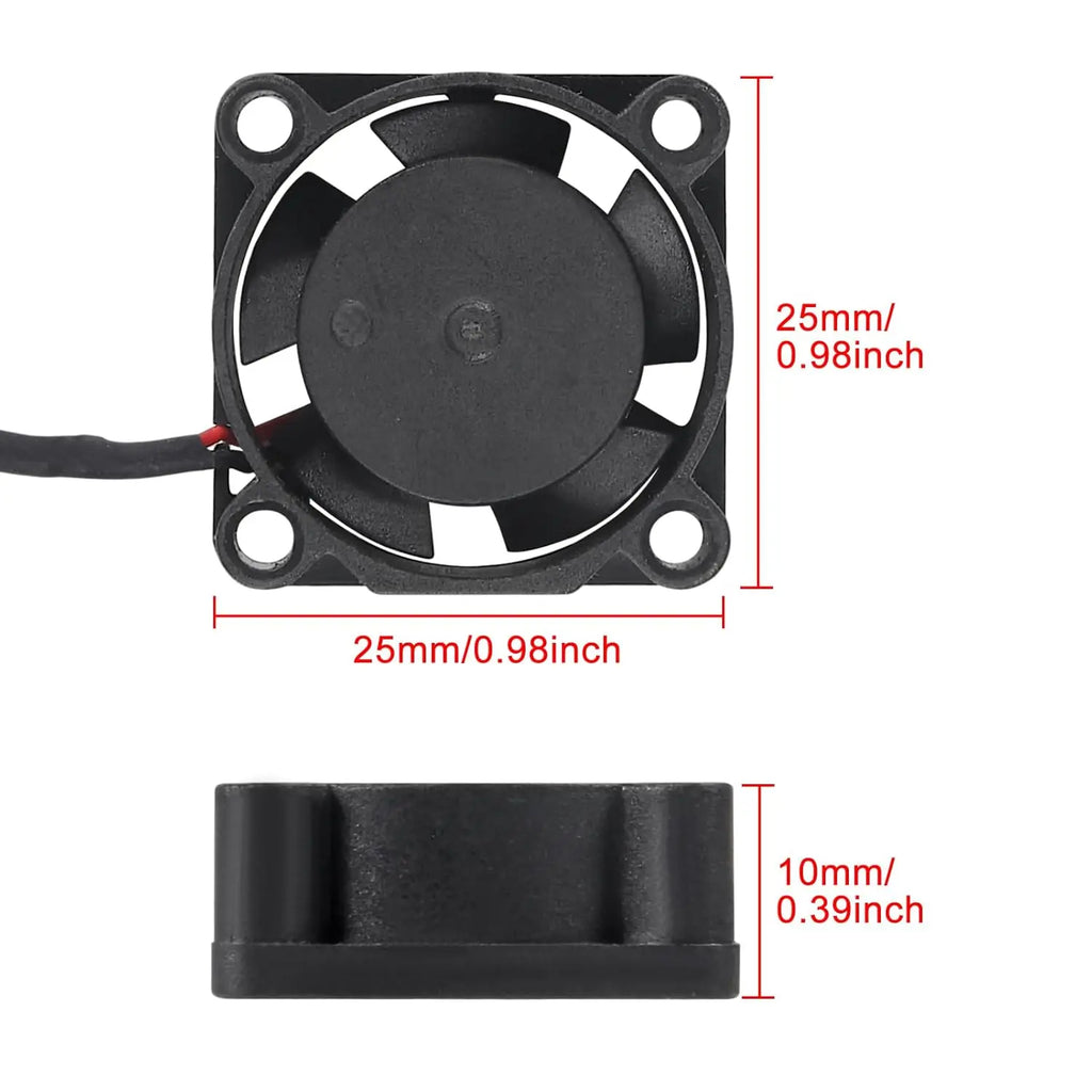 1/2PCS USB Brushless Cooling Fan 2510 DC 5V USB Fan 3D Print