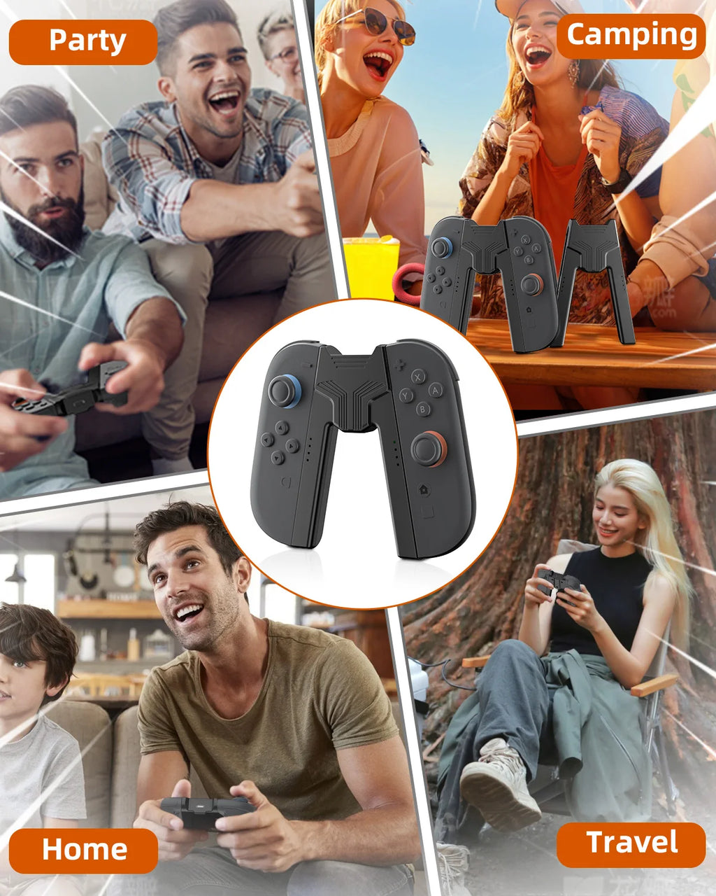 Aolion For Switch 2 Portable Charging Grip Bracket For NS2 J