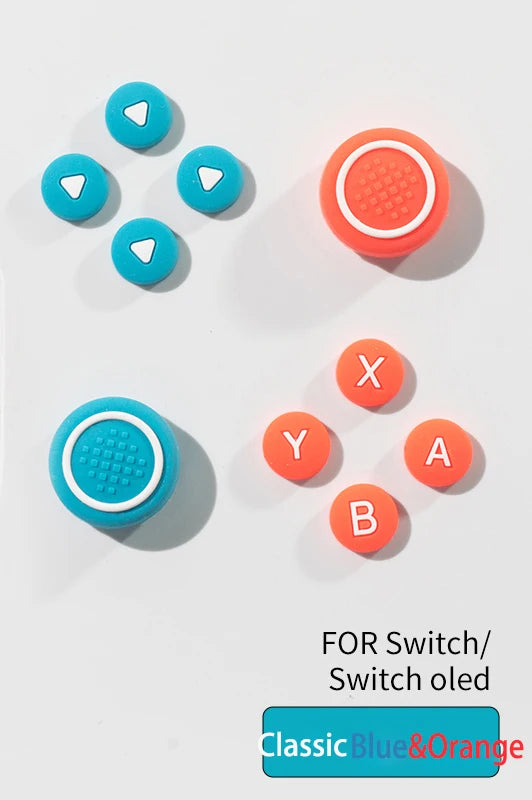 STORM WYRM High Quality Non-toxic Soft Silicone Button Stickers and Joystick Caps Set for SWITCH &SWITCH Oled AKSW-308