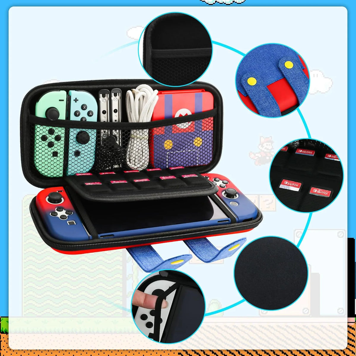 Cute Hard Shell Carrying Case for Switch 2 Portable Travel S