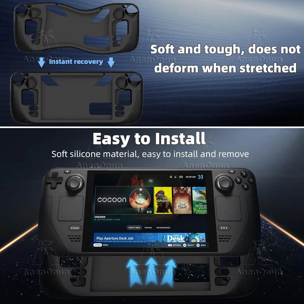 Steam Deck/Steam Deck OLED Full Fit Protective Case w/Foldin