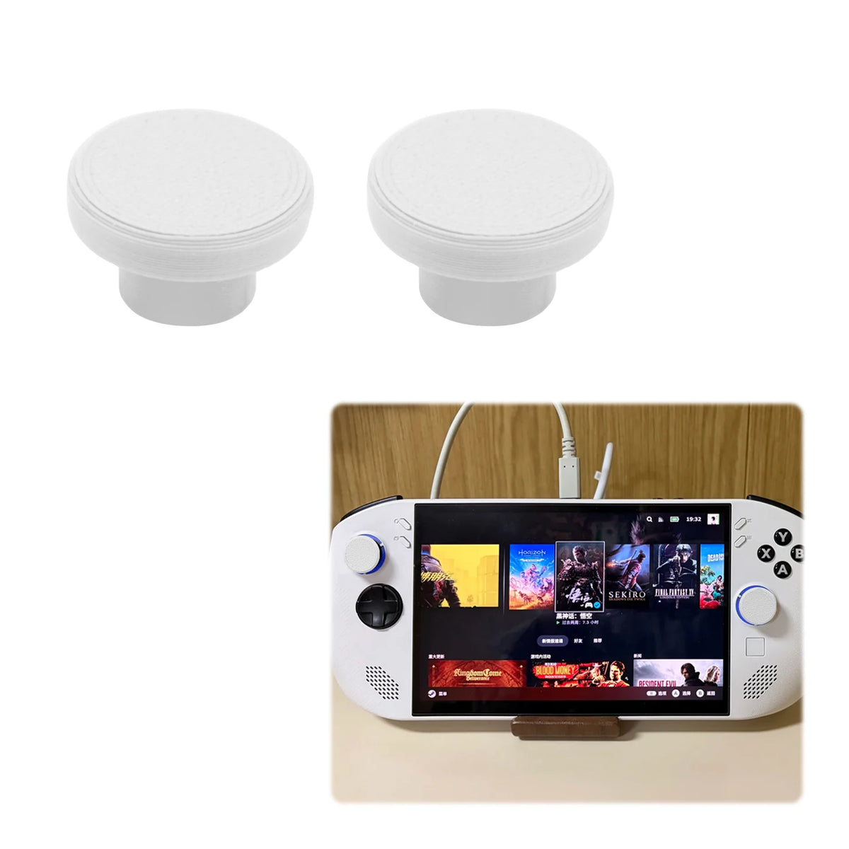 2Pcs Analog Thumb Stick Grip Cap For Legion Go S Controller Gamepad Rocker Caps Thumbstick Accessories