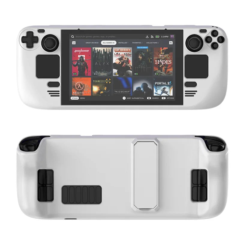 (Hot Stock) New Colorful Protective Case For Steam Deck OLed Game Console Protective Cover For Steam Deck Shell with Bracket