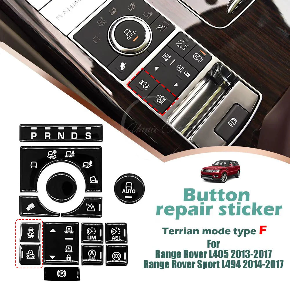 For Range Rover Sport Button Covers Vogue Interior Stickers for Land Rover Discovery 5 Climate Steering Wheel Refurbishment
