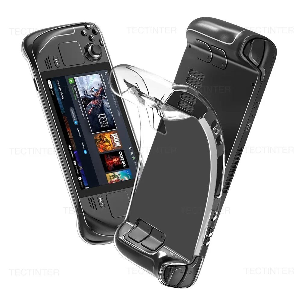 Transparent TPU Case Cover Shell For Steam Deck Host Crystal