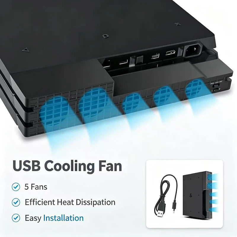 Cooling Fan Cooler DC 5V For Sony PS4 Pro Slim Game Console 