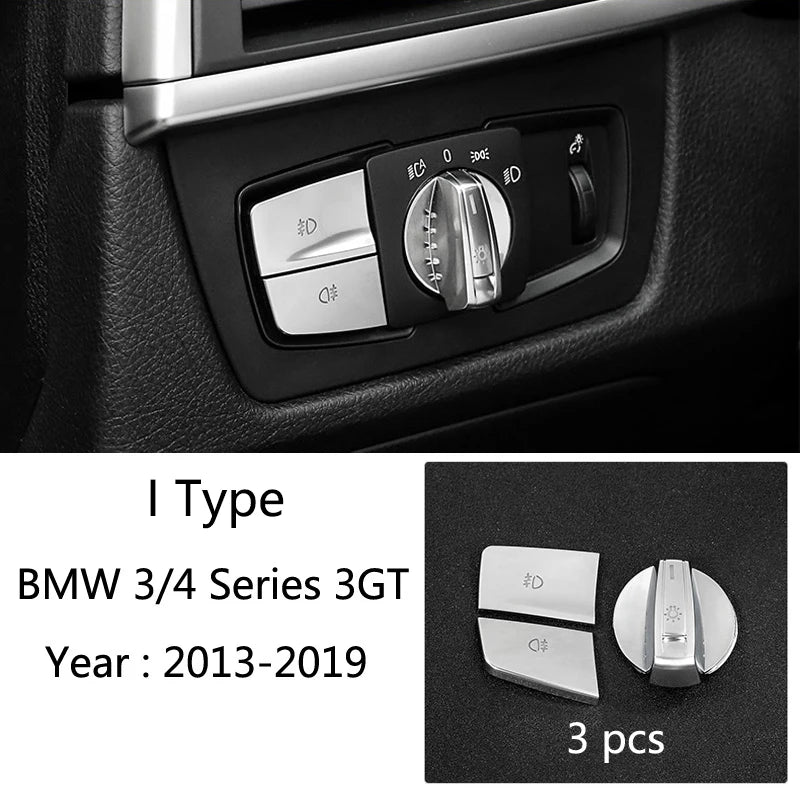 Chrome Car Styling CD Panel Switch Button Cover Sticker Trim For BMW 3 4 Series F30 F32 F34 F35 F36 320i 318i Inner Accessories