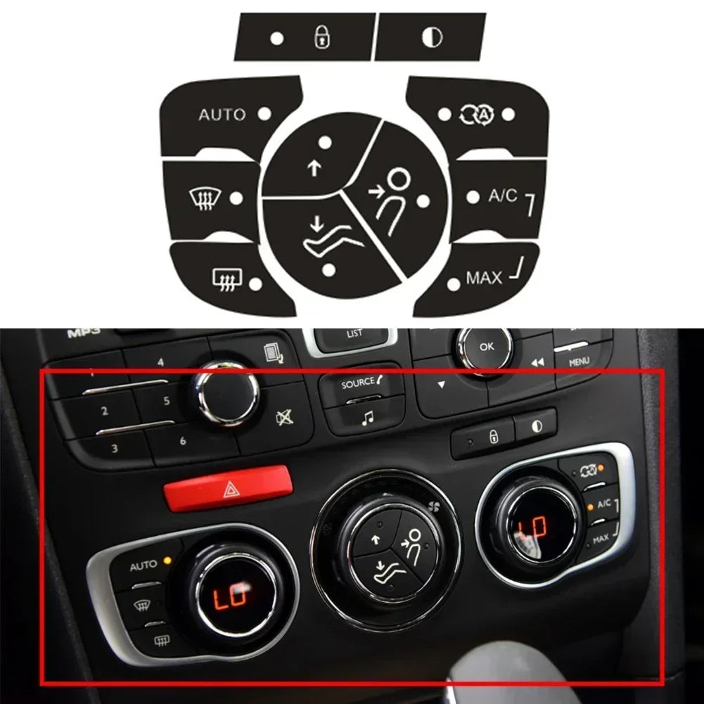 Car Repair Stickers For C4 2014-2018 A/C Car Center Console 